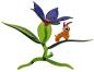 Preview: Blüte mit Raupe / Blüte blau